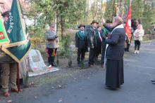 Uroczystość odsłonięcia tablicy pamiątkowej upamiętniającej leśniczego Józefa Trzebskiego